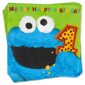 Sesame Street Birthday Cookie Monster Napkins