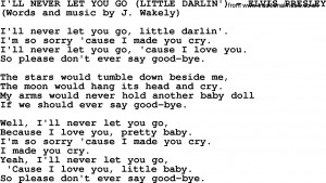 Download Elvis Presley song: I'll Never Let You Go (Little Darlin') as ...