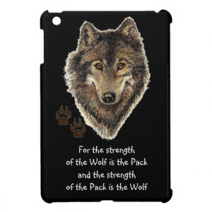 Watercolor Wolf Pack Family Quote Animal iPad Mini Cases