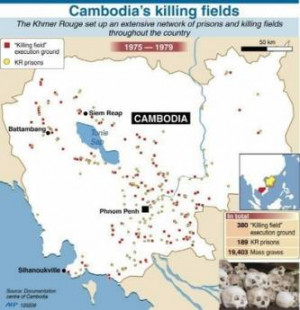 Cambodian Genocide Khmer Rouge Map