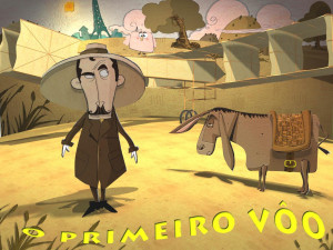 ... dumont papel de parede sobre sátira de primeiro vôo santos dumont