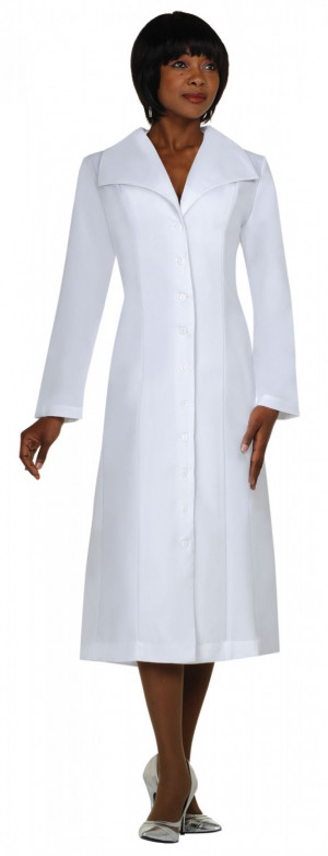 White Usher Uniform Dresses