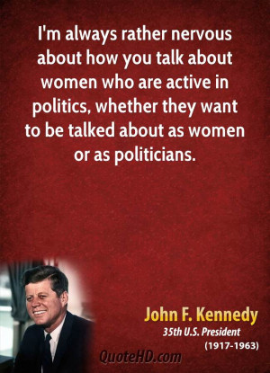 ... , whether they want to be talked about as women or as politicians