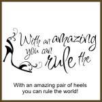 High Heel Shoes Wall Quote Decal | Vinyl Stencil-shoe, heels, quote ...