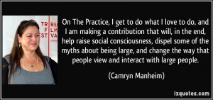 On The Practice, I get to do what I love to do, and I am making a ...