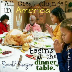 Reagan Quote – Dinner Table