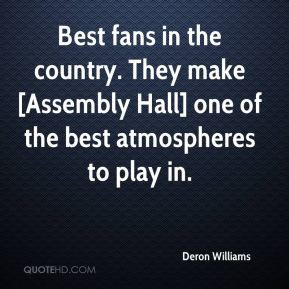 Deron Williams - Best fans in the country. They make [Assembly Hall ...