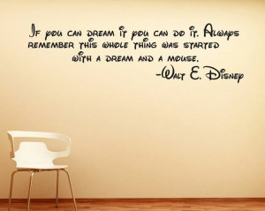 Disney Wall Sticker Quote Decal