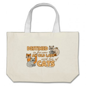 Future Crazy Cat Lady Funny Saying Design Bag