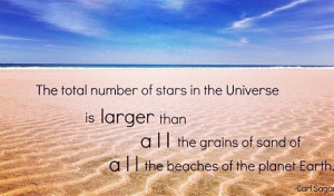 Favourite universe/stars/beach/sand quote