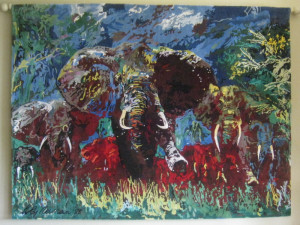 LeRoy Neiman Elephant Stampede
