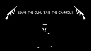 The Godfather BW Black Gun Cannolis movies mafia weapons text quotes ...