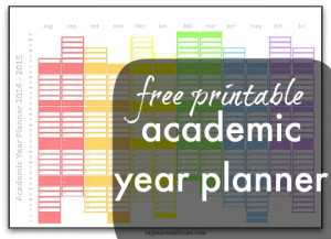 Academic Year Planner Printing
