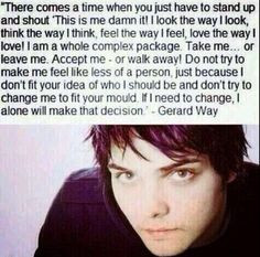 Gerard Way | quote Sorry for the little bit of language in this but he ...