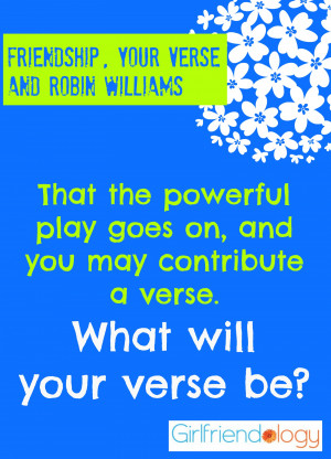 Out of the Darkness | Friendship, Your Verse & Robin Williams