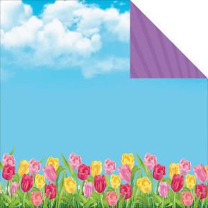 ... Happy Easter Collection - 12 x 12 Double Sided Paper - Spring Tulips