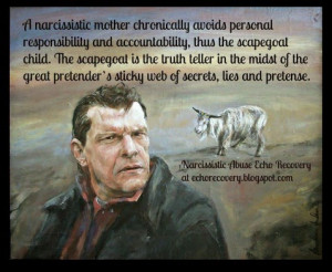 Scapegoat paintingby Markus Anderson with Gail Meyers quote