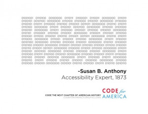 susan b anthony quotes. Code for America: Susan B.