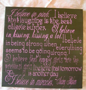 believe in pink audrey hepburn quote by everlastingdoodle i just ...