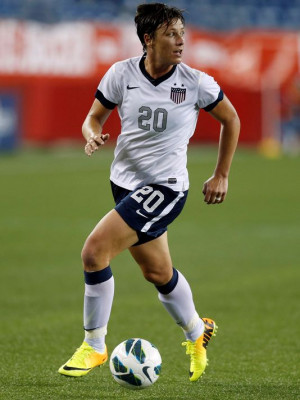 Abby Wambach moved within two goals of Mia Hamm's American record ...