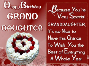 Birthday Wishes for Granddaughter Birthday Cards Greetings