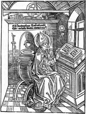 Description St Ambrose in his study.jpg