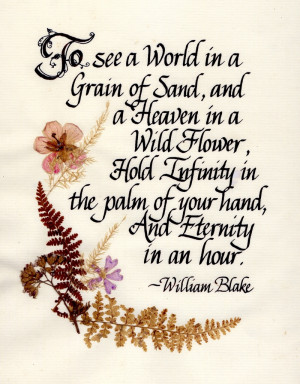 William Blake Quote in Calligraphy