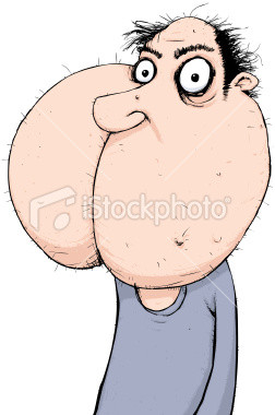 Stock Illustration Bum Face