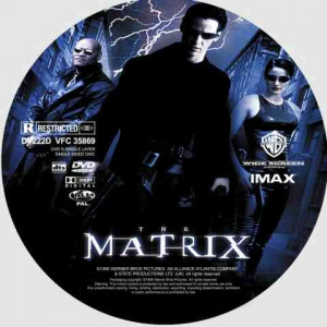 the matrix trilogy dvd label