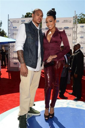 Singer Monica and Shannon Brown arrive at the 2012 BET Awards at The ...