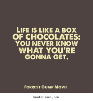 Life is like a box of chocolates: You never know what you're gonna get ...