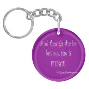She Be Little She Is Fierce Shakespeare Quote Single-Sided Round ...