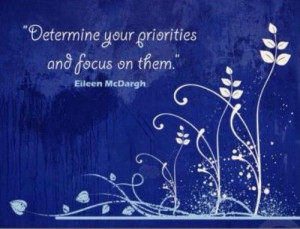 focus on your priorities