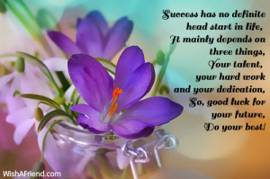 Good Luck Quotes For Future So, good luck for your future,