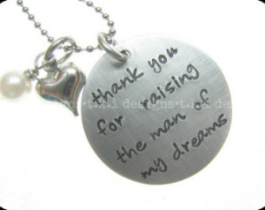 ... - Mother in Law Gift - Wedding Jewelry - Hand Stamped Quote Jewelry