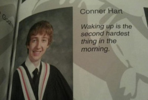 Inappropriate Yearbook Quotes and Moments morning wood