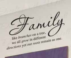 Family Like Braches On A Tree We All Grow In Different Directons Yet ...