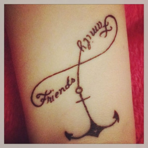 Family friends strength wrist tattoo that my friend Fred and I came up ...