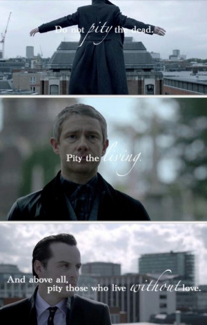Sherlock, Dr. John Watson and Jim Moriarty. Reichenbach Fall. Sherlock ...