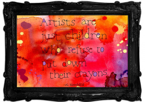 quotes mural funny quote hirschfeld artists are just children wall ...