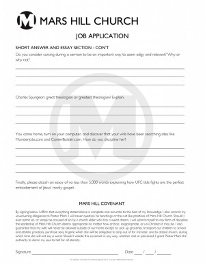 mars hill job application page