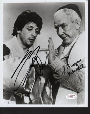 ... Stallone Burgess Meredith Signed 8x10 Photo Rocky JSA LOA | eBay