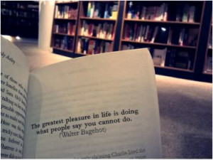 The greatest pleasure in life is doing what people say you cannot do.