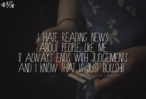 356. I hate reading news about people like me, it always end with ...