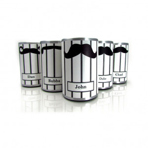 Black and White Vertical Stripe Koozies for Groomsman Wedding Party ...