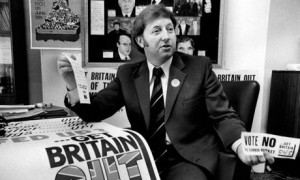 NUM organiser and later leader Arthur Scargill in Barnsley with some