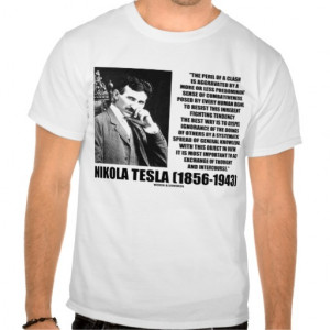 Nikola Tesla Exchange Of Thought Quote T-shirt