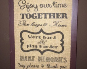 Oilfield Family Burlap & Wood Quote Sign ...