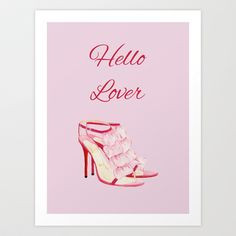 Louboutin Hello Lover Shoes Art Print by Aubergine & Purple - $18.00
