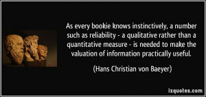 As every bookie knows instinctively, a number such as reliability - a ...